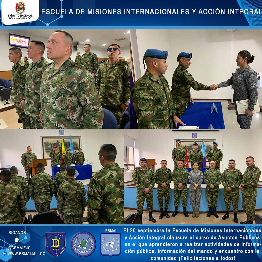 Clausura Curso Asuntos Públicos - Ejército Nacional de Colombia