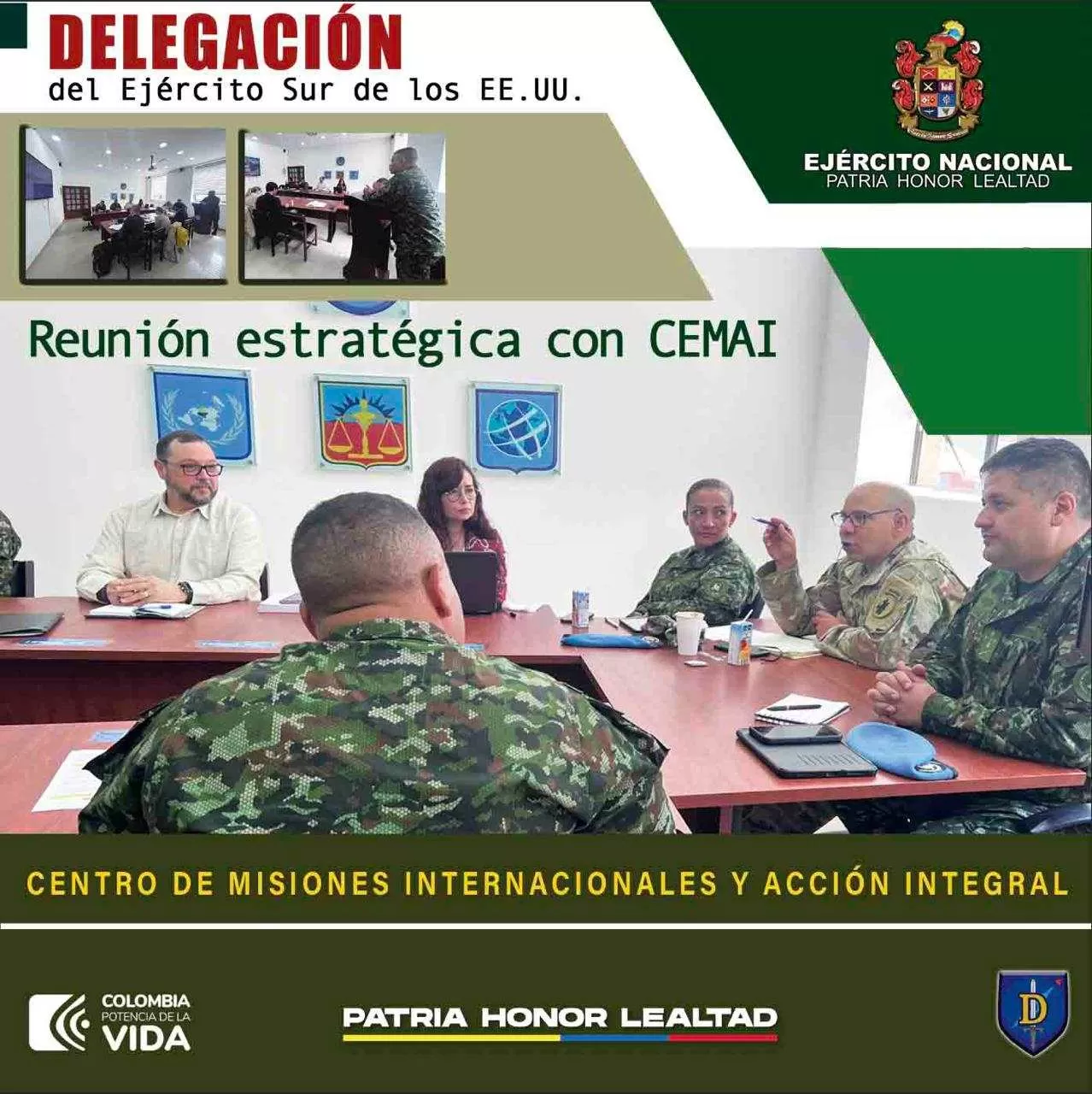 Delegación del Ejército Sur de los EE.UU. en el CEMAI. Ejército