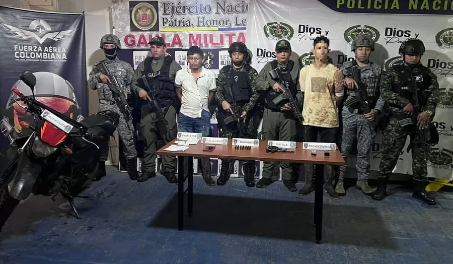 En operación contra la extorsión en el Meta, Gaula Militar logra la captura de dos criminales