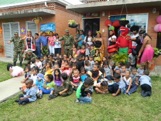 Ejército festejó el día de los niños en el norte del departamento del Cauca