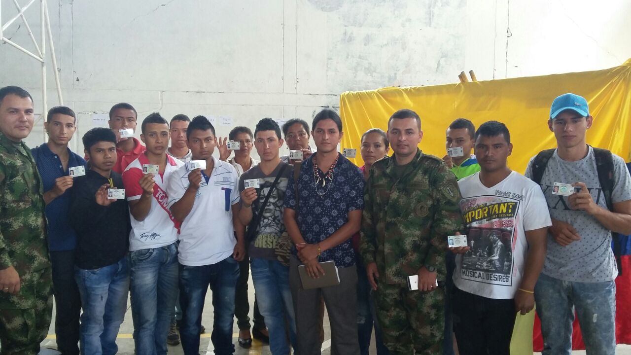 Distrito Militar 22 entregó 506 libretas militares a miembros resguardos indígenas