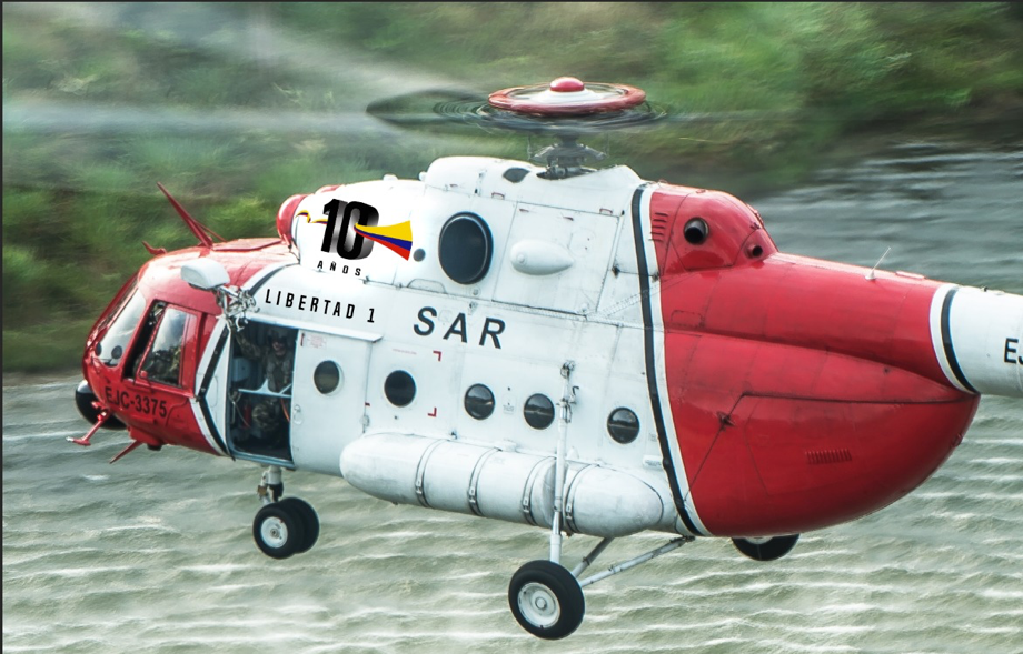Helicóptero de la Operación Jaque: 10 años dedicado a las misiones de apoyo humanitario