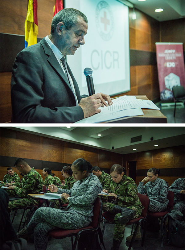 Seminario- taller de tres días en DD.HH. y DIH a miembros del Ejército Nacional con asesoría del Comité Internacional de la Cruz Roja