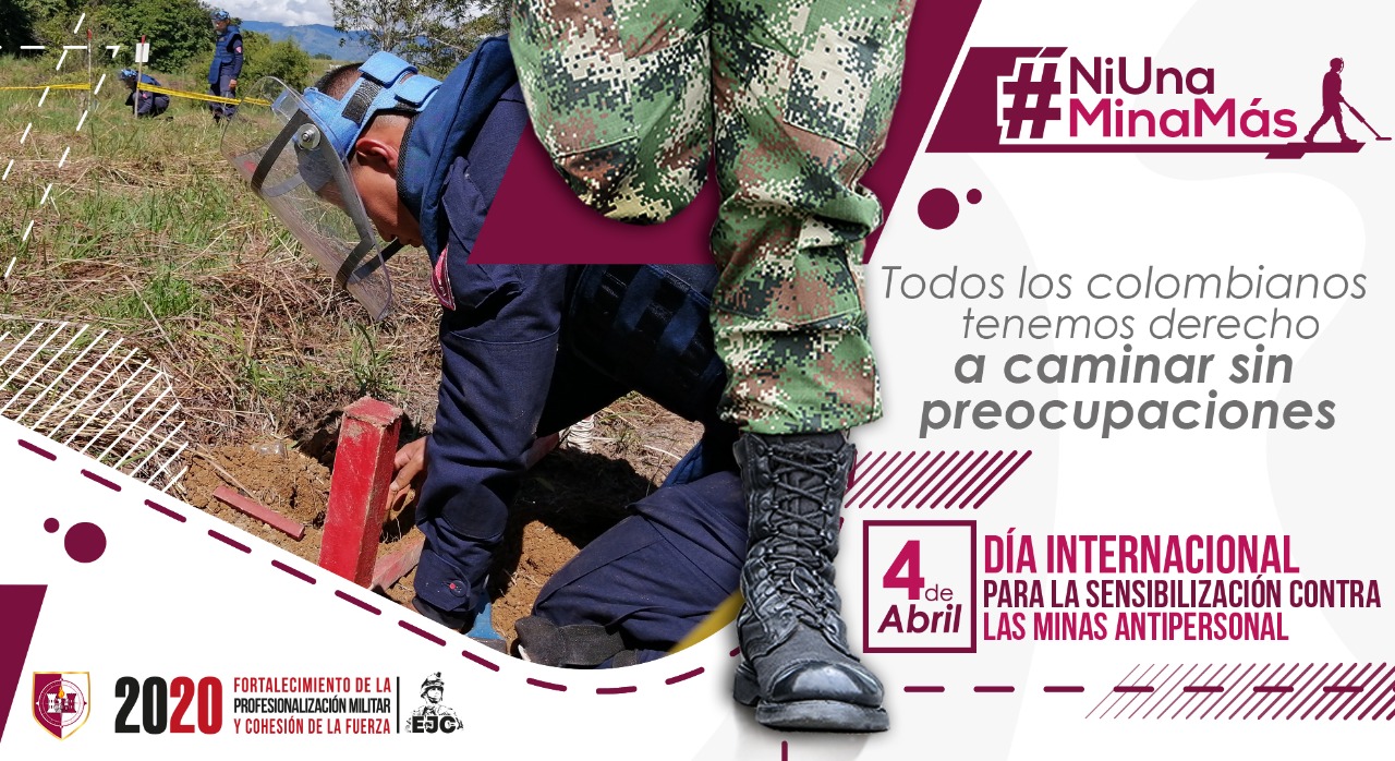 Ejército Nacional conmemora el Día Internacional Para La Sensibilización contra las Minas Antipersonal