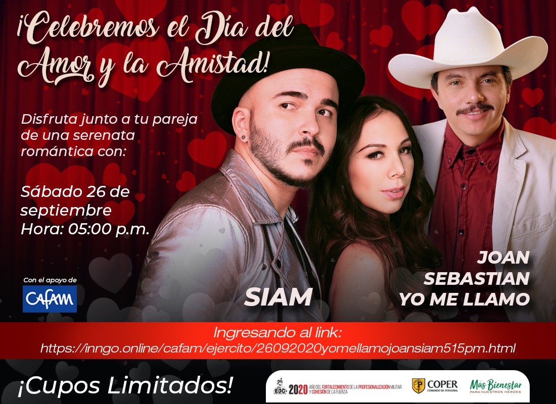 Concierto virtual para la familia militar.