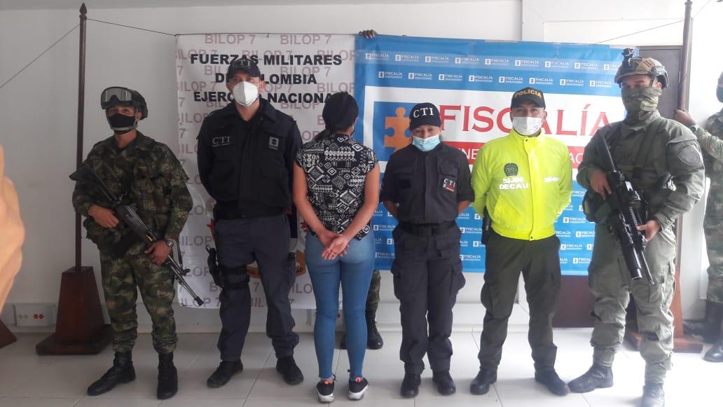 Ejército Nacional captura a alias Camila, señalada de ser la cabecilla de la red de apoyo al GAO-r en el Cauca
