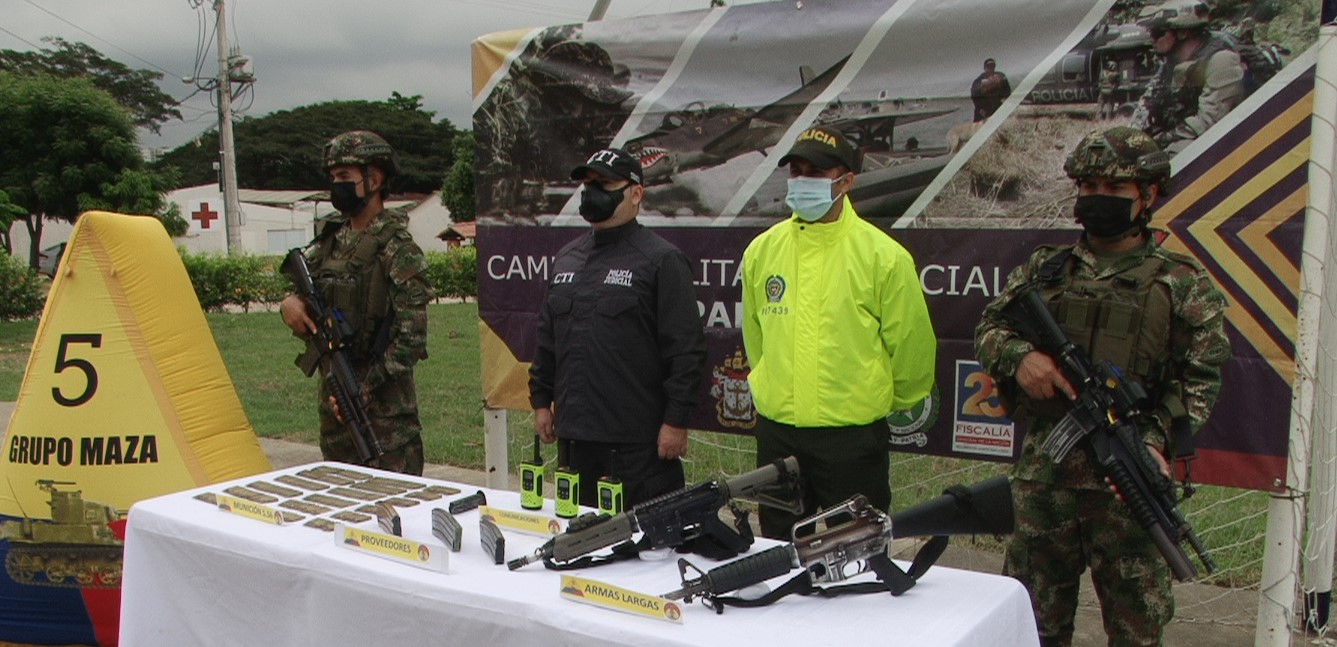 En combates contra el GAO Clan del Golfo fue recuperado material de guerra