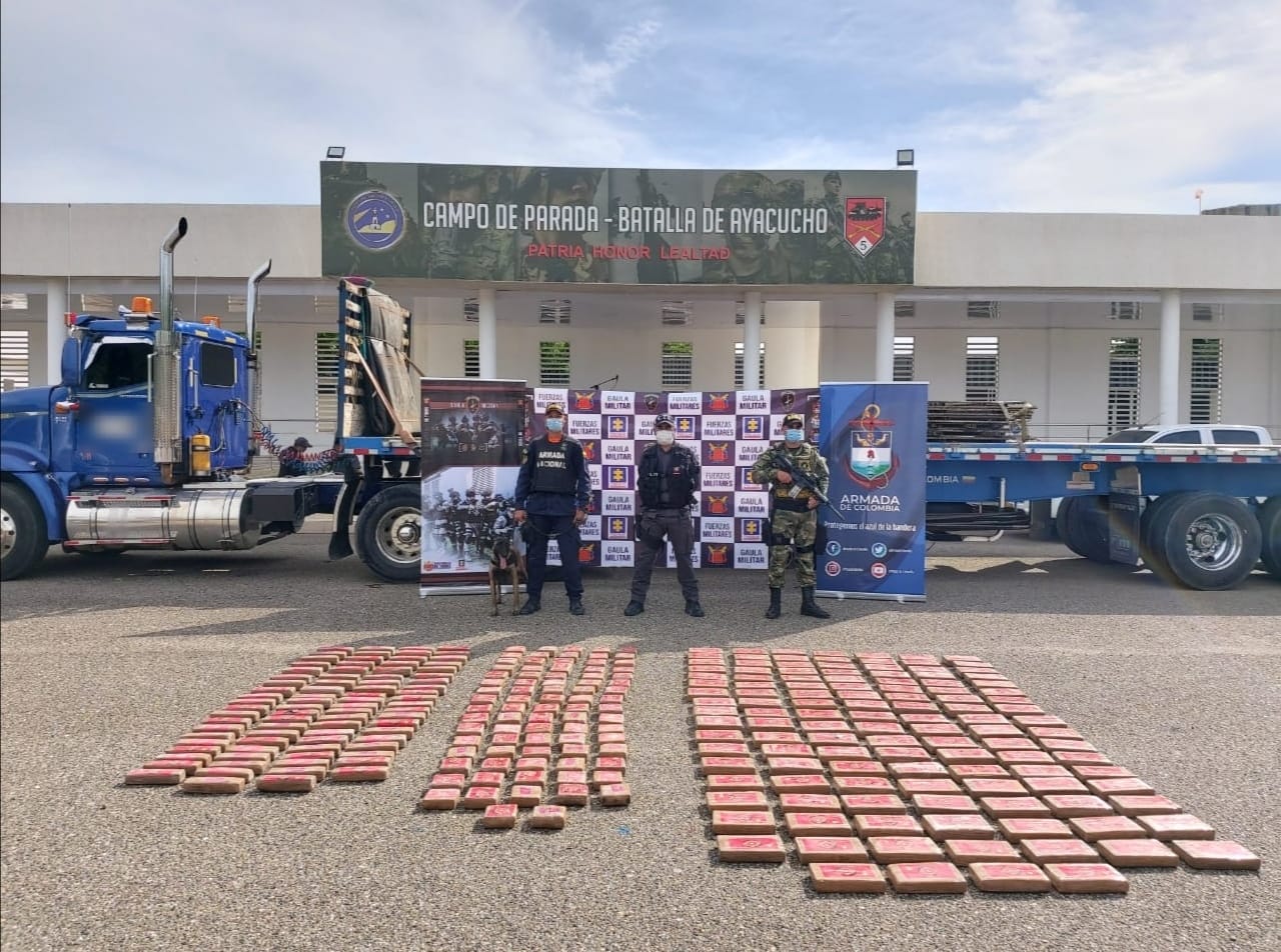 287 paquetes de clorhidrato de cocaína fueron incautados por el Ejército en Santa Marta