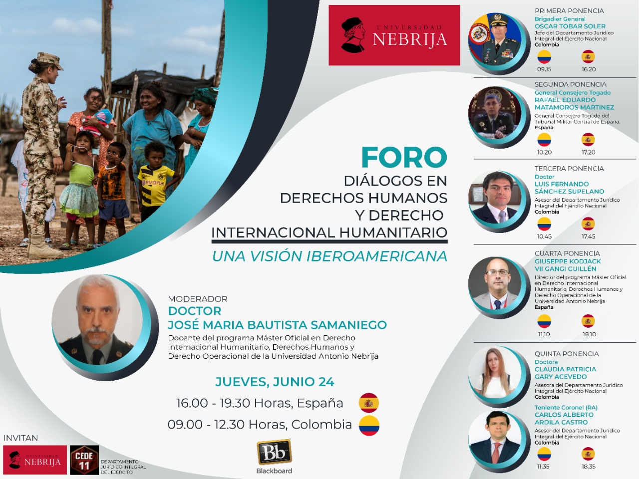 El Ejército Nacional partició en foro internacional con la Universidad de Nebrija España