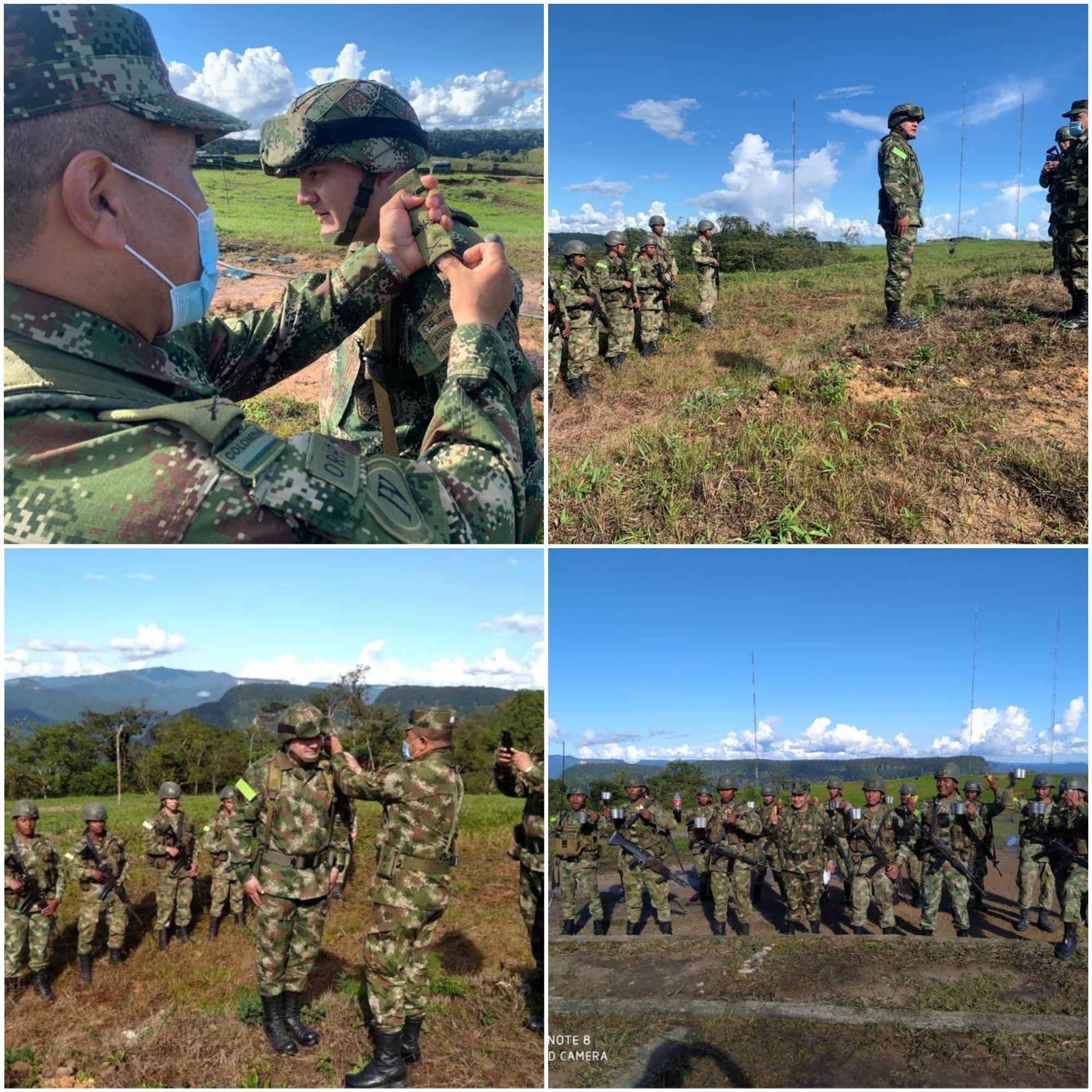 El Comandante de la Séptima Brigada visita la Base Militar Cerro Girasoles, en el municipio de Mesetas