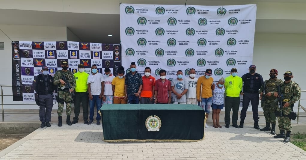 Ejército Nacional capturó a 10 sujetos en Santa Marta por tráfico, fabricación y porte de estupefacientes