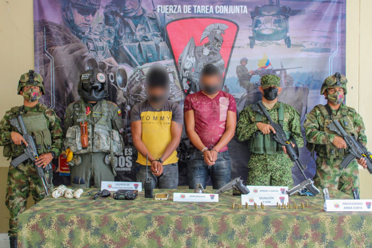 Ejército Nacional capturó a dos presuntos integrantes del GAO Eln
