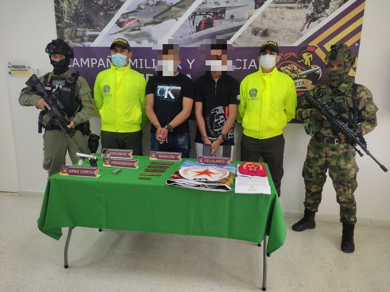 Capturados dos presuntos integrantes del GAO - Pelusos encargados de acciones terroristas en Norte de Santander