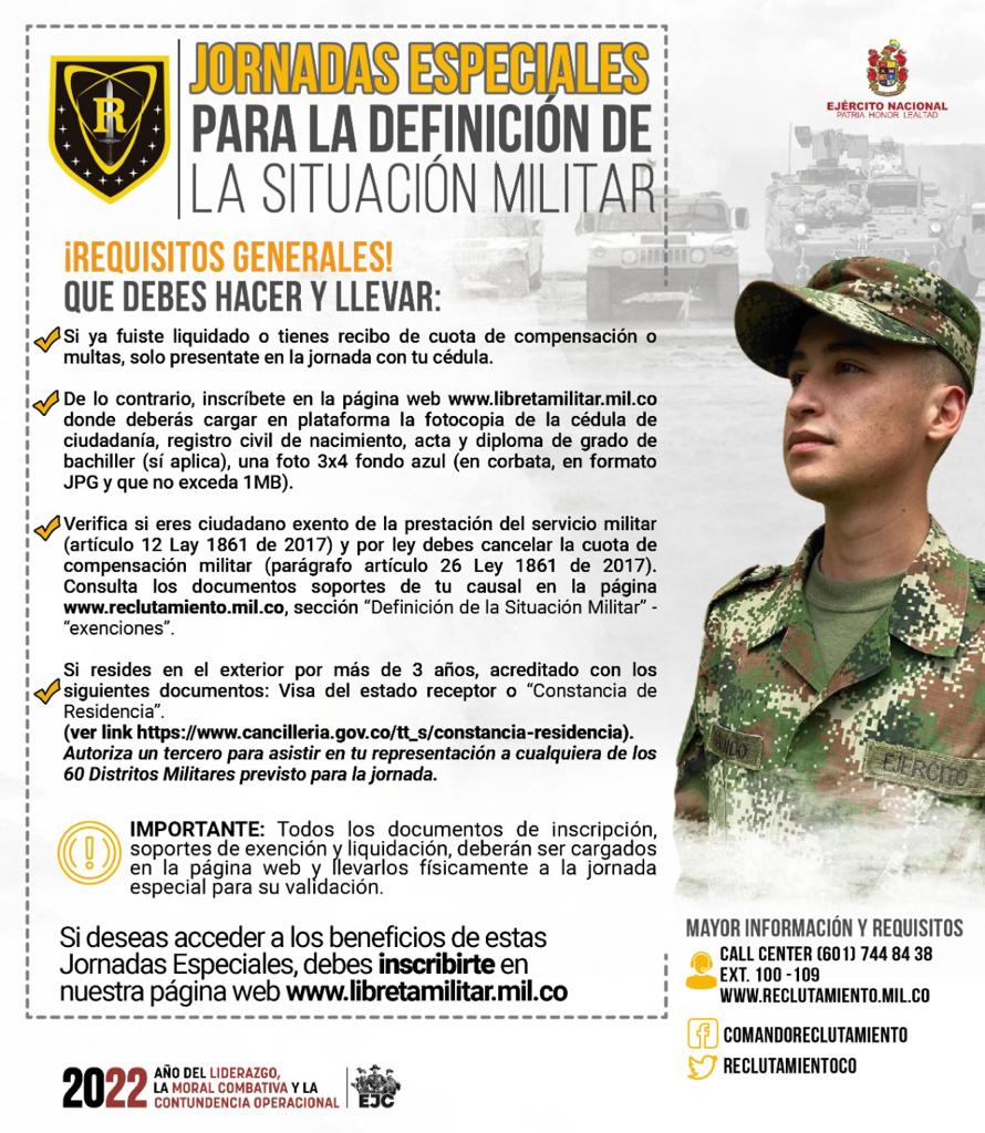 Jornadas especiales para la definición de la situación militar año 2022