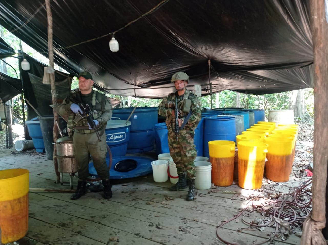 Desmantelado cristalizadero perteneciente al GAO Clan del Golfo