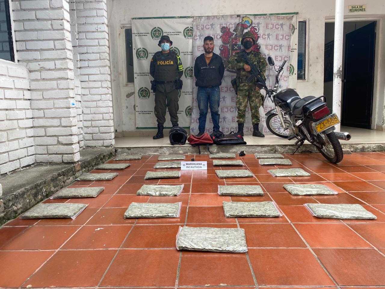 Ejército y Policía incautan 23 kilos de marihuana en operaciones contra el narcotráfico