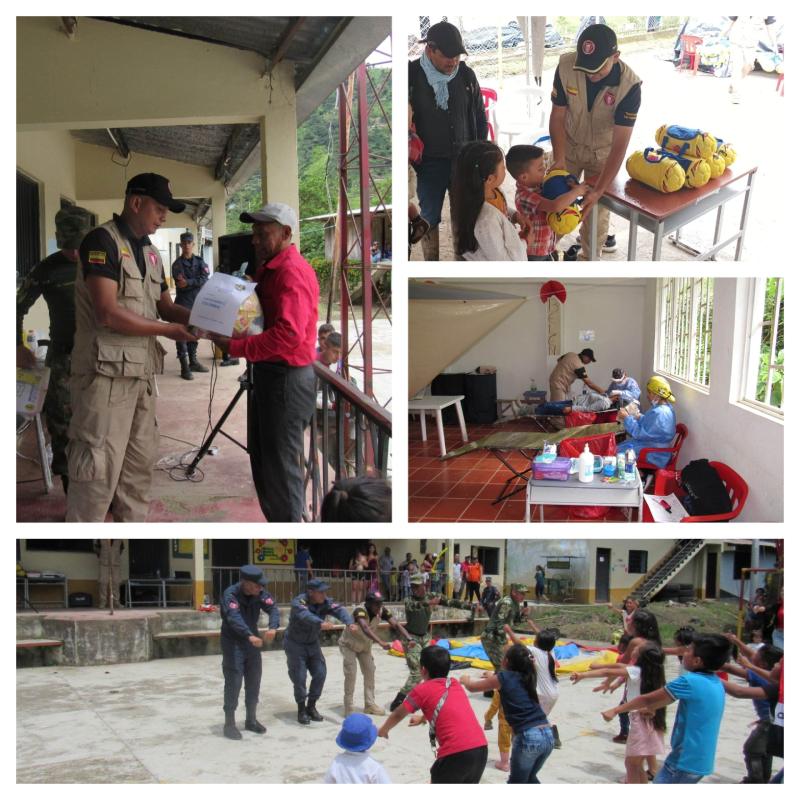 Desminadores realizaron jornada de apoyo al desarrollo en Marquetalia, Tolima