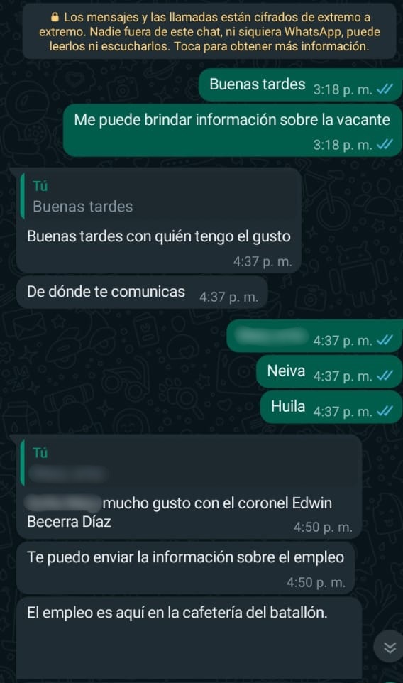 Suplantan identidad de Comandante de la Novena Brigada para realizar estafas