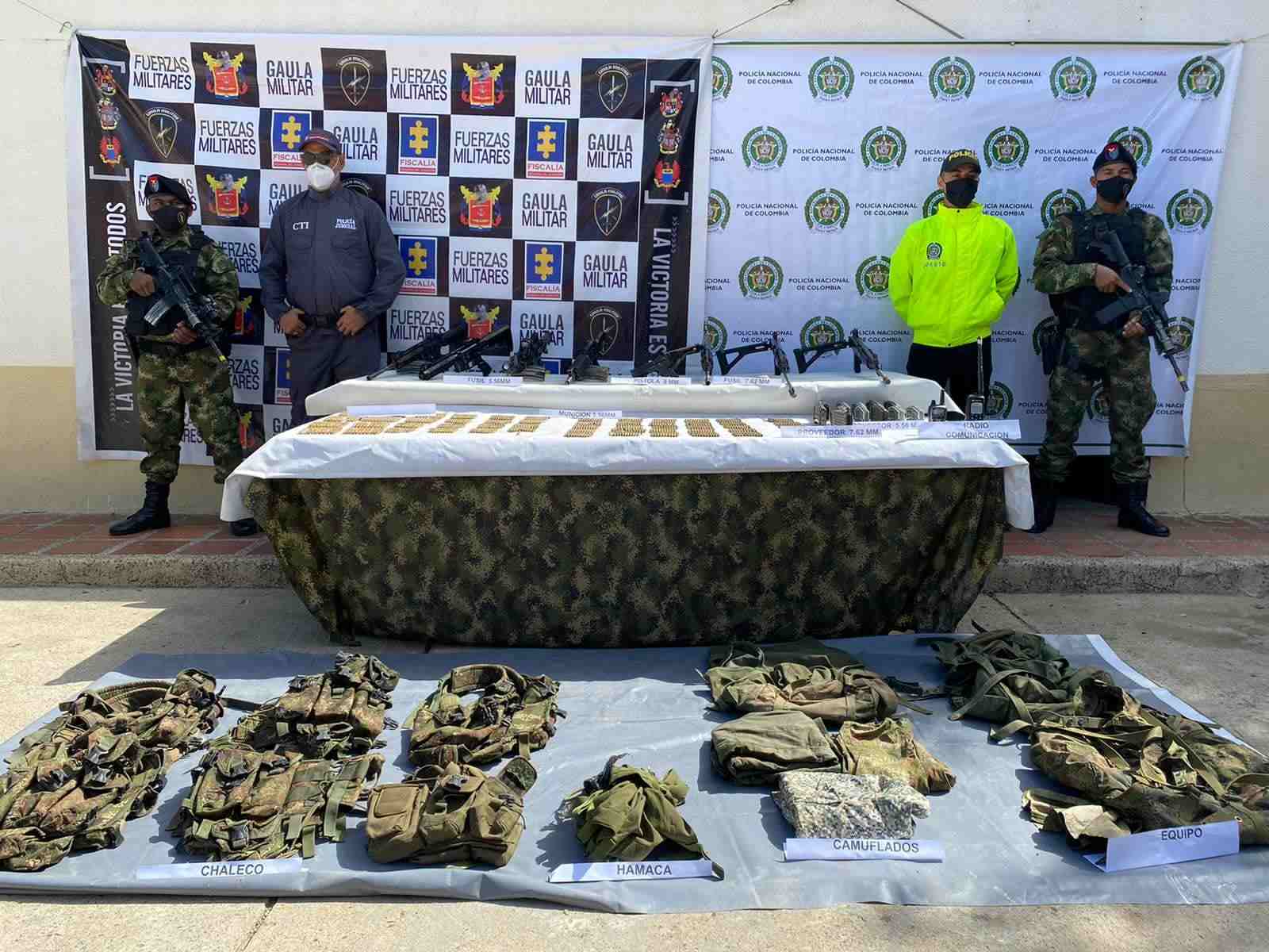 Ejército Nacional ubicó en el Cesar tres depósitos ilegales con material de guerra