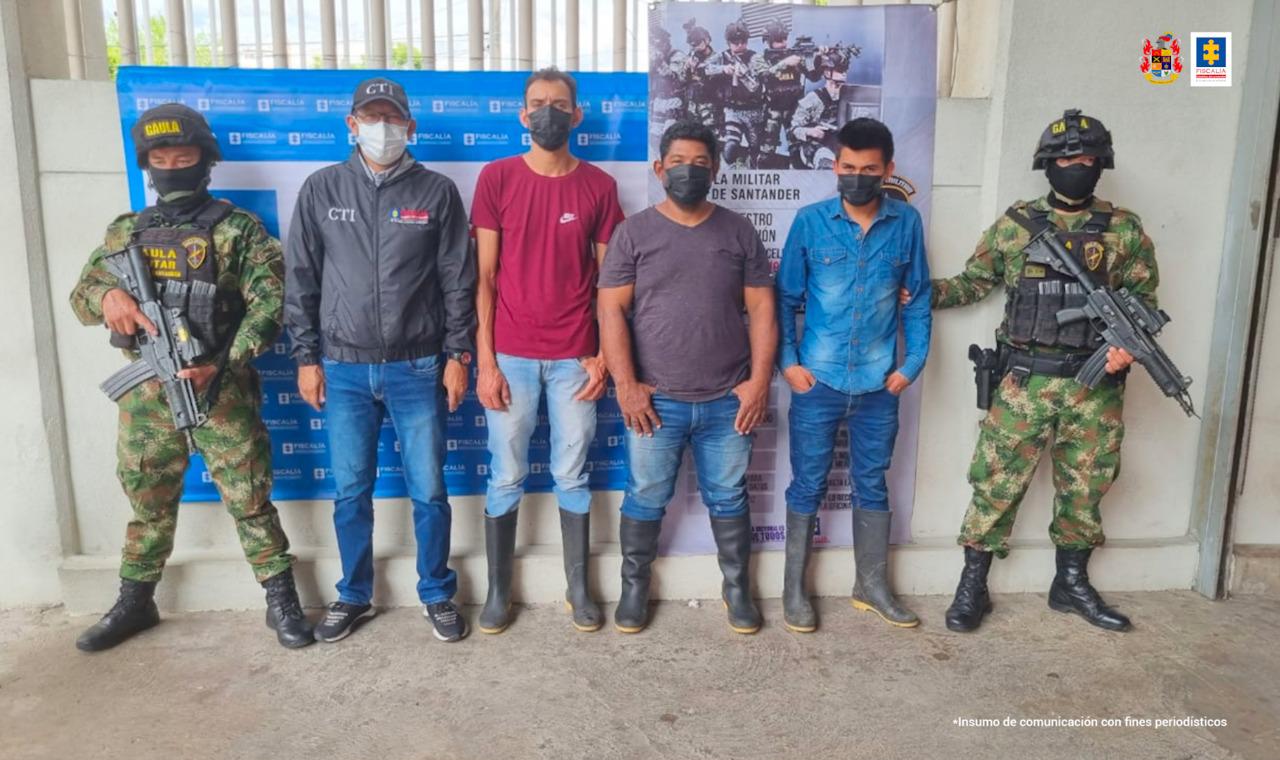 Capturados tres sujetos y recuperado un menor de edad en Chitagá, Norte de Santander