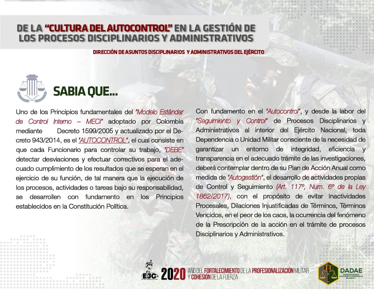 35. De la cultura de autocontrol en la gestión de los procesos disciplinario y administrativo