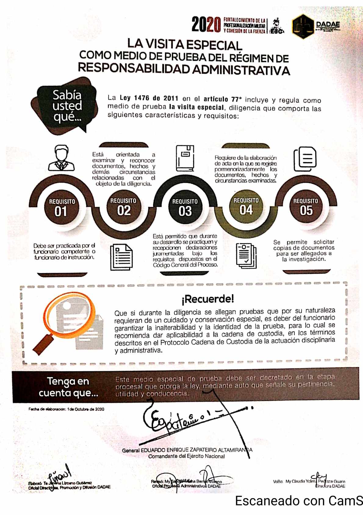 45. De la visita especial como medio de prueba en el régimen de responsabilidad administrativa