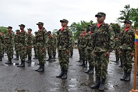 Ceremonia de entrega de armas a 278 soldados 18, en el departamento del Meta