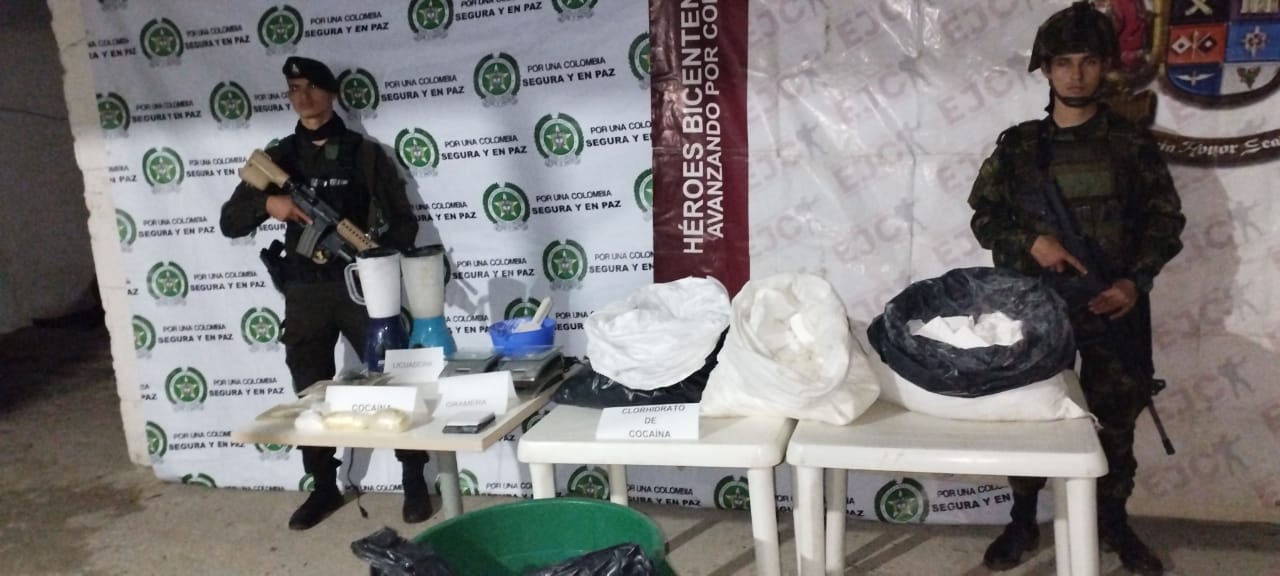 En Puerto Lleras, Meta, incautada más de media tonelada de clorhidrato de cocaína presuntamente del GAO Clan del Golfo