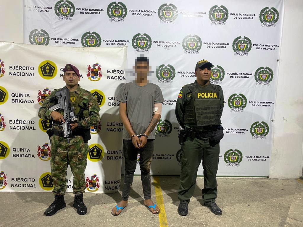 Acciones articuladas entre Ejército y Policía, dejaron un capturado del grupo armado organizado Clan del Golfo