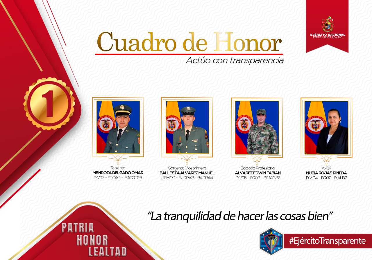 Cuadros de Honor DANTE - Tercer Trimestre