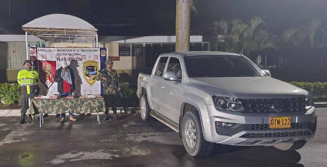 Ejército y Policía incautan 15 kilos de base de coca en la vía Pitalito - Mocoa