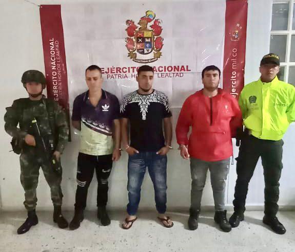 Capturados tres presuntos integrantes de las disidencias Adán Izquierdo en Sevilla, Valle del Cauca