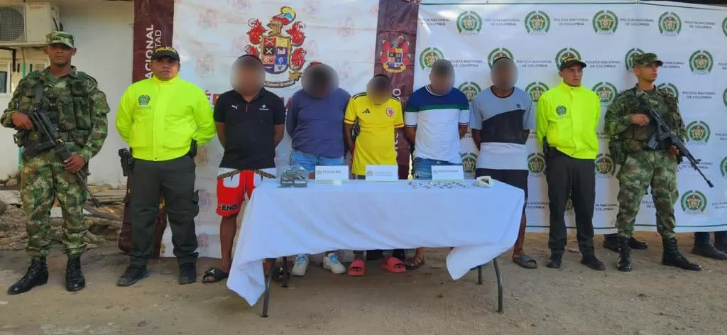 En operación coordinada entre Ejército Nacional y Sijin se capturó a cinco presuntos integrantes de un grupo de delincuencia común en Valledupar, Cesar