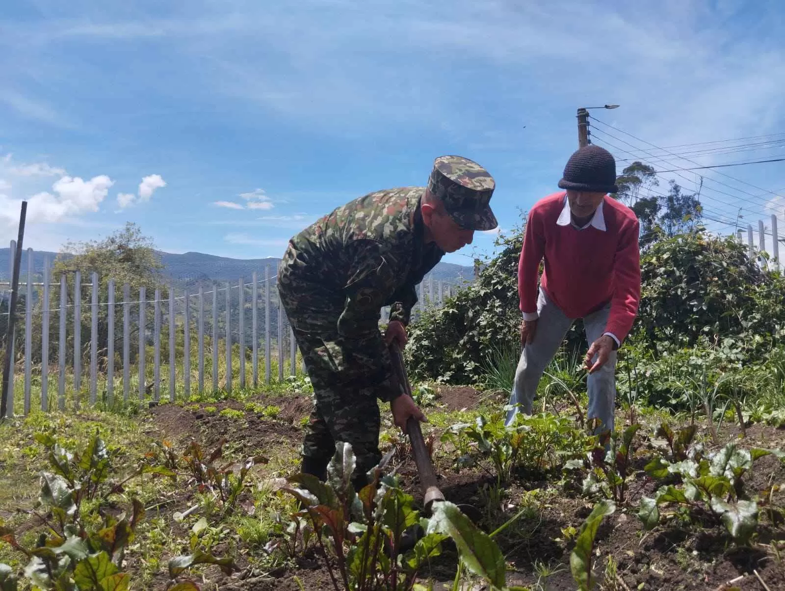 Soldados apoyan a adultos mayores en Úmbita Boyacá