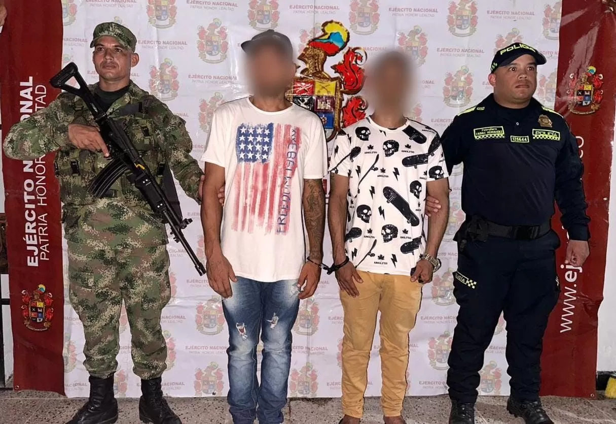 La Segunda Brigada, en un trabajo con Fiscalía y Policía, captura a dos presuntos integrantes del GDO Autodefensas Conquistadoras de la Sierra Nevada, en el Magdalena
