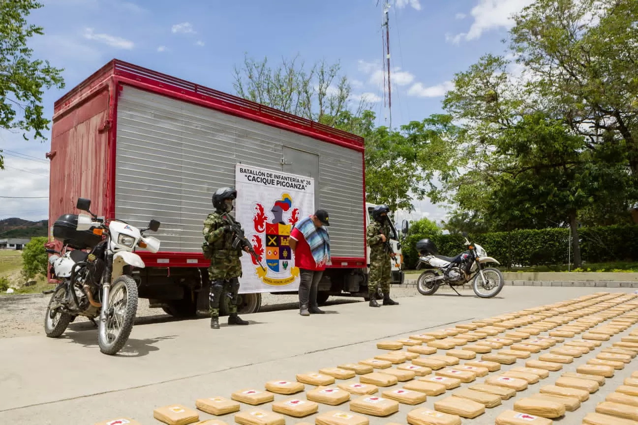 Ejército incauta más 700 kilos de marihuana avaluada en 1000 millones de pesos
