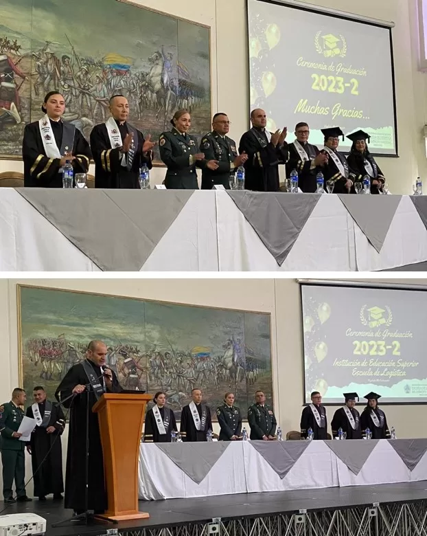Segunda cohorte 2023 de la ESLOG contó con la presencia del comandante del Comando Logístico