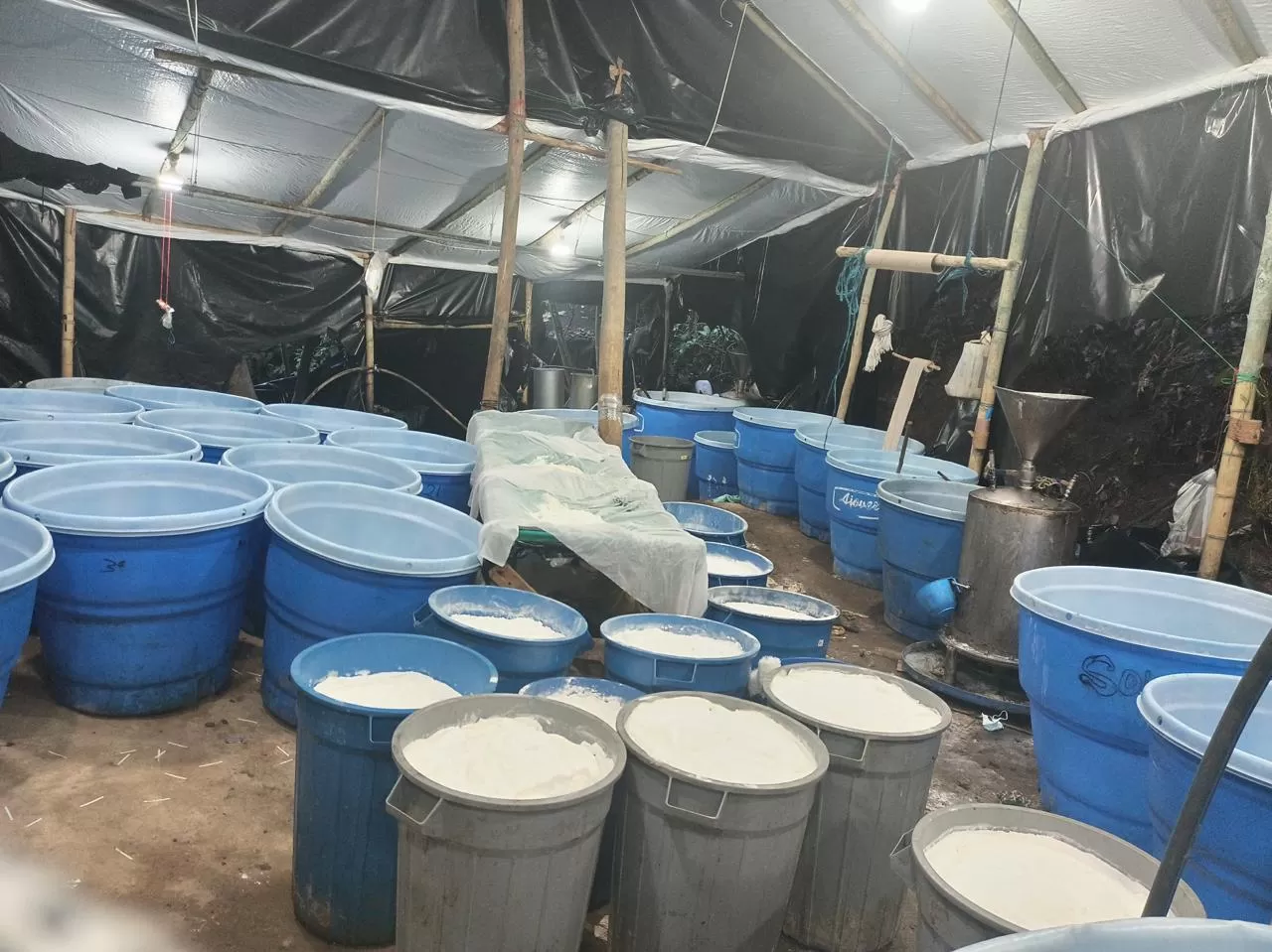 Desmantelado megalaboratorio en Nariño: tropas del Ejército incautaron una tonelada y media de clorhidrato de cocaína