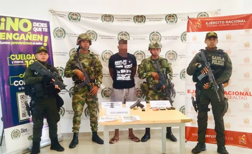 Ejército Nacional, en coordinación con la Policía Nacional, captura a alias Juancho, presunto cabecilla urbano del GAO Clan del Golfo en Riohacha, La Guajira