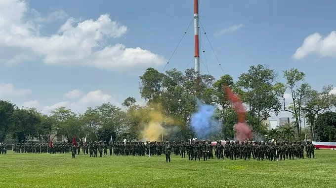 Soldados del cuarto contingente del 2023 juraron defender el tricolor nacional en Bucaramanga, Santander