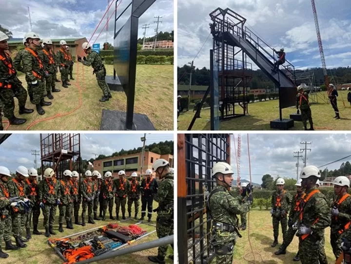 21 soldados, que prestan servicio militar, realizaron curso de trabajo seguro en alturas