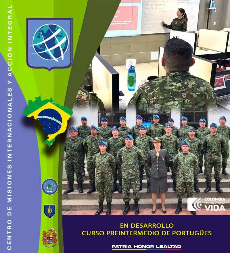 Avanza significativamente el curso preintermedio de portugués en la Escuela de Idiomas y Dialectos del Ejército Nacional