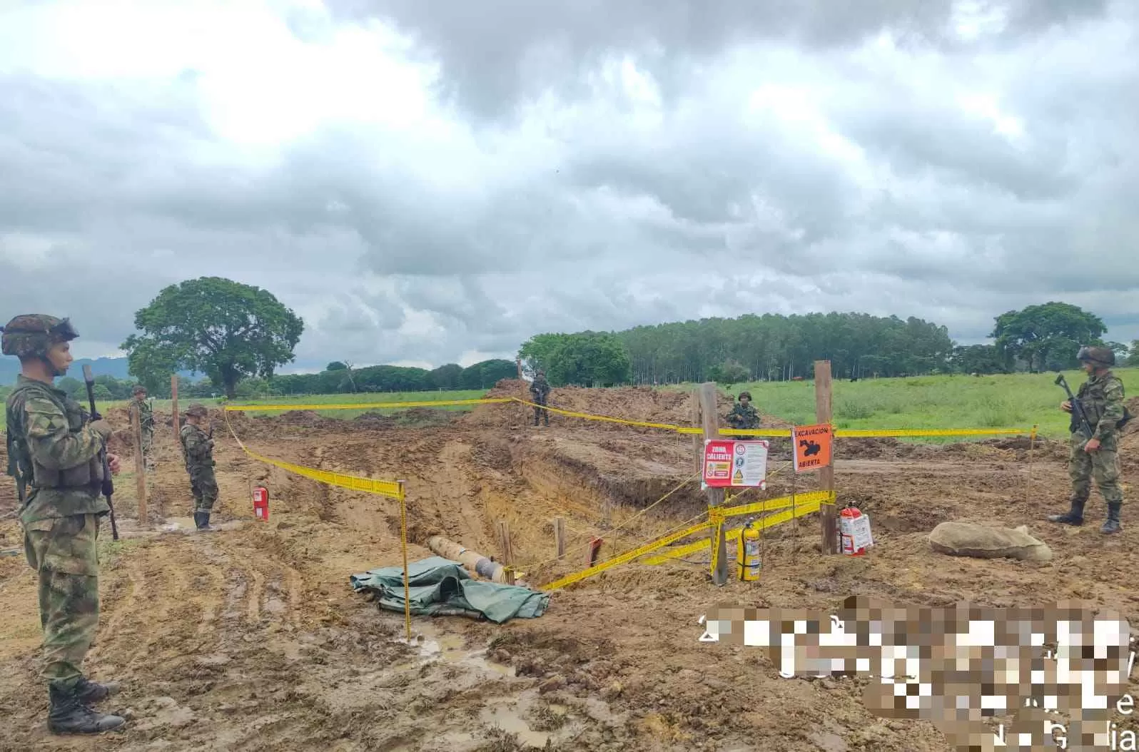 Ejército Nacional ubica 30 válvulas de extracción de combustible de manera ilegal en el Cesar