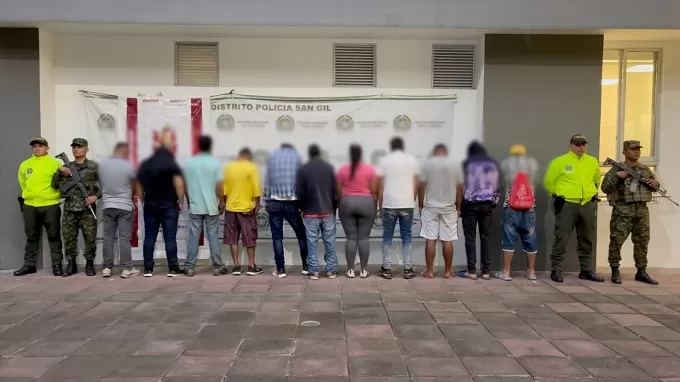 En San Gil, desarticulado grupo de delincuencia organizada denominado Zafiro, dedicado al microtráfico