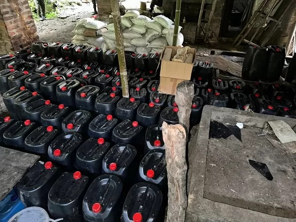 Desmantelado complejo cocalero para el procesamiento de clorhidrato de cocaína en Antioquia