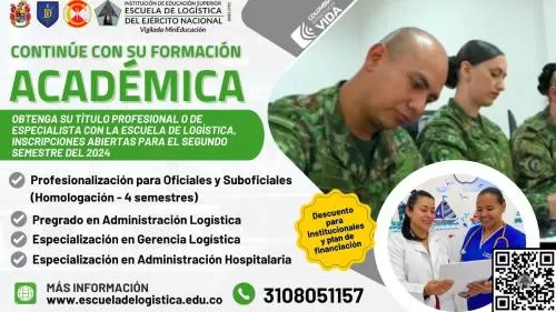 Inscríbase  en los programas académicos de la Institución de Educación Superior de la Escuela de Logística