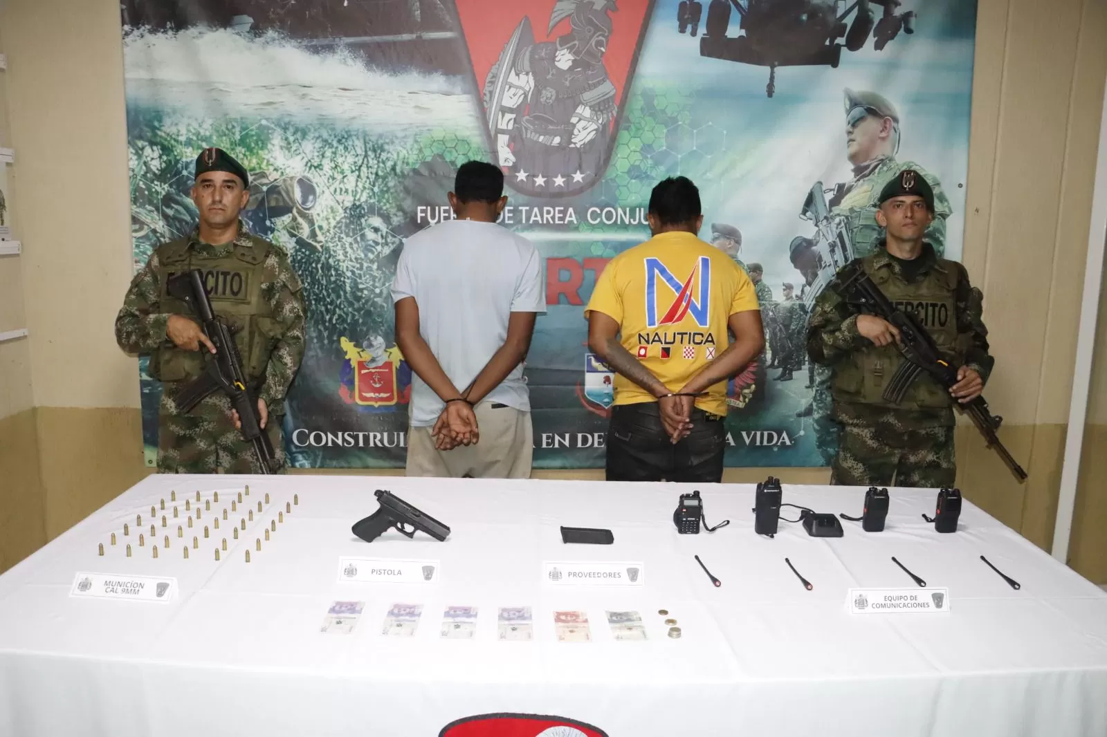 Ejército Nacional capturó a dos presuntos integrantes del GAO Clan del Golfo con material de guerra en Montecristo, Bolívar