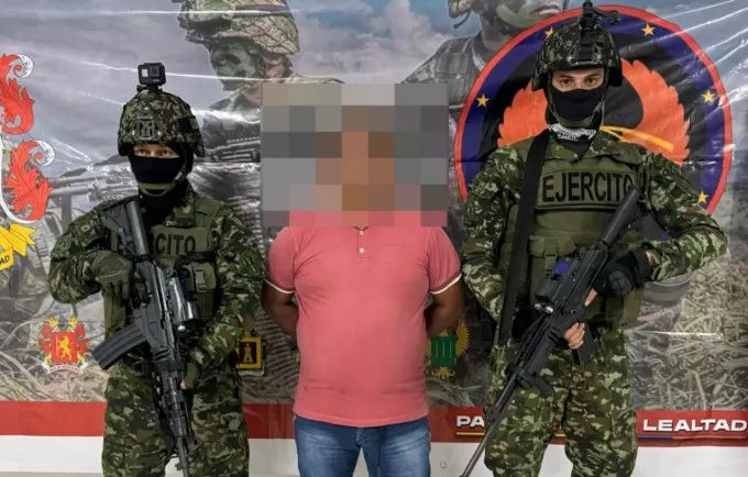 Capturado responsable de las finanzas ilícitas del Frente Juan Fernando Porras Martínez del GAO ELN, en Ocaña, Norte de Santander