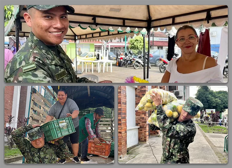 El Ejército Nacional impulsa la economía regional con mercados campesinos en Villavicencio