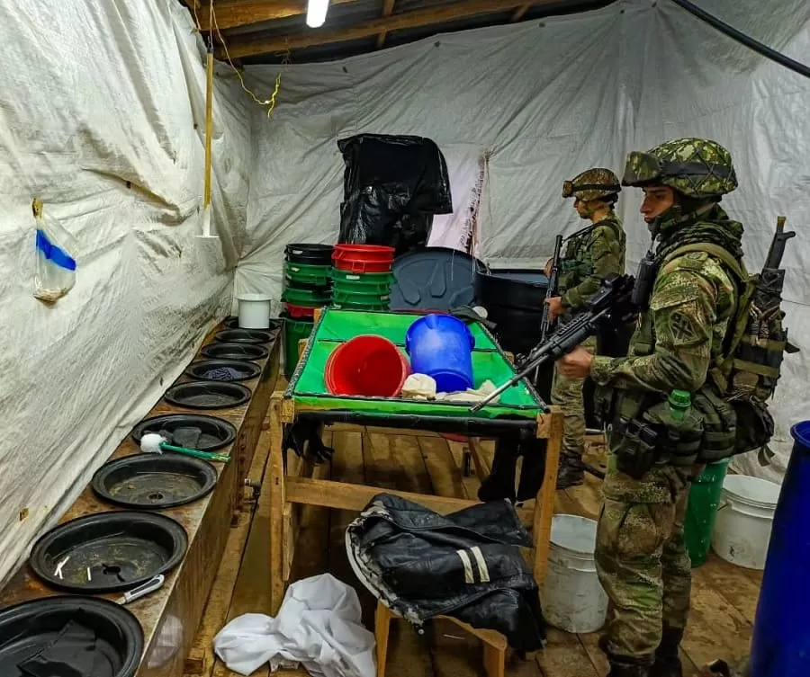 Destruido laboratorio de clorhidrato de cocaína en Santa Rosa de Osos, Antioquia